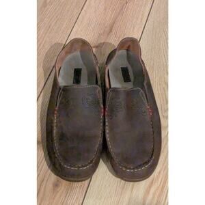 OluKai Loafer Womens SZ 7 Brown Nohea Nubuck Leather Slip On Convertible Shoes